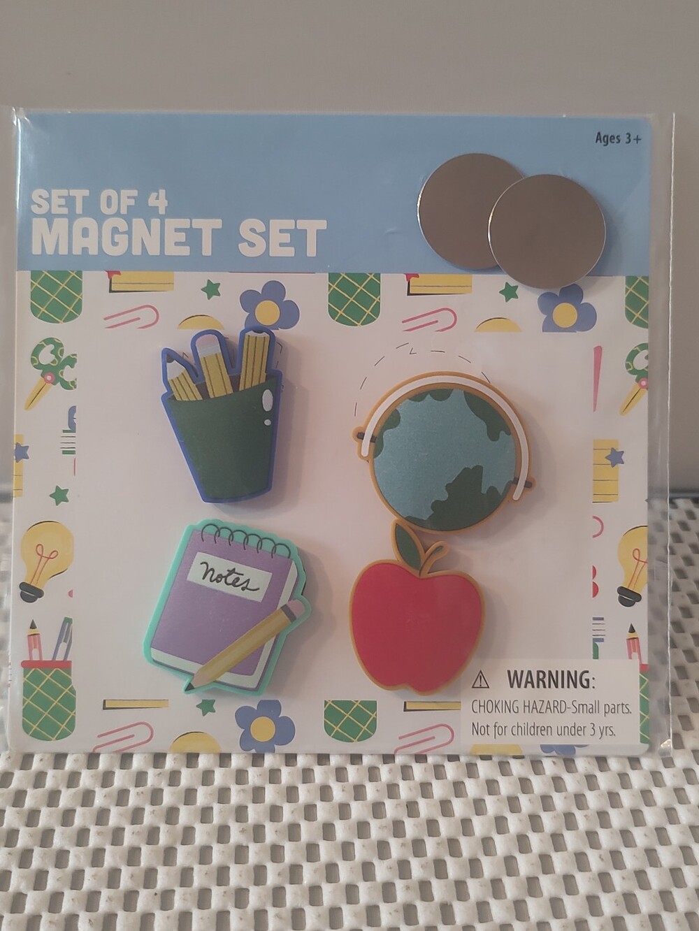 Set of 4 Magnets Back To School Teacher Decor
